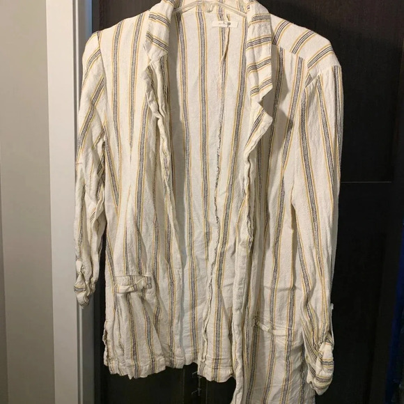Maurices Linen Blazer - Cream, Yellow & Black - Picture 4 of 9